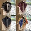 110*110cm Soft Silk Scarf Polka Dot Silk Headscarf Fashion Square Scarf  for Women Girls