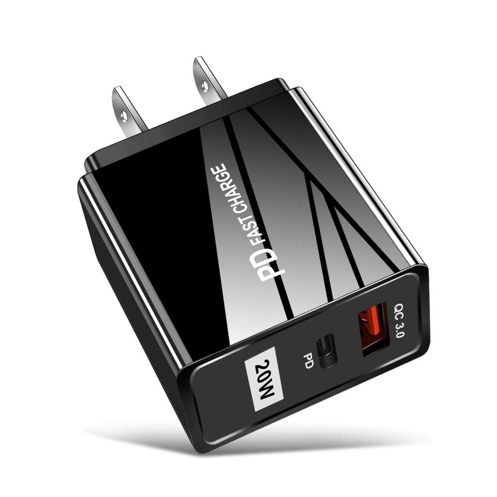 Двойное быстрое USB-зарядное устройство - 5В/9В/12В, QC3.0+PD, стандарты ЕС/США