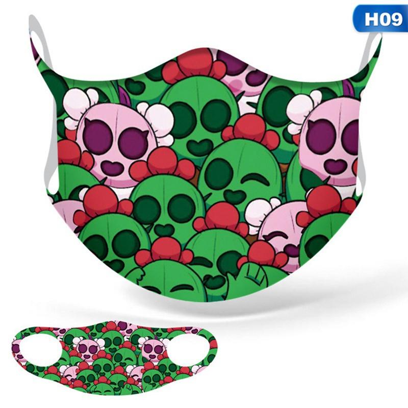 Игры Brawl Stars Leon 3D печать унисекс Пылезащитная маска модные ветрозащитные уличные забавные маски для рта