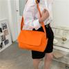 Oxford Cloth Fashion Solid Color Shoulder Bag College Students Canvas Bag Candy Color Shoulder Bag Small Square Bag Large Capacity Bag