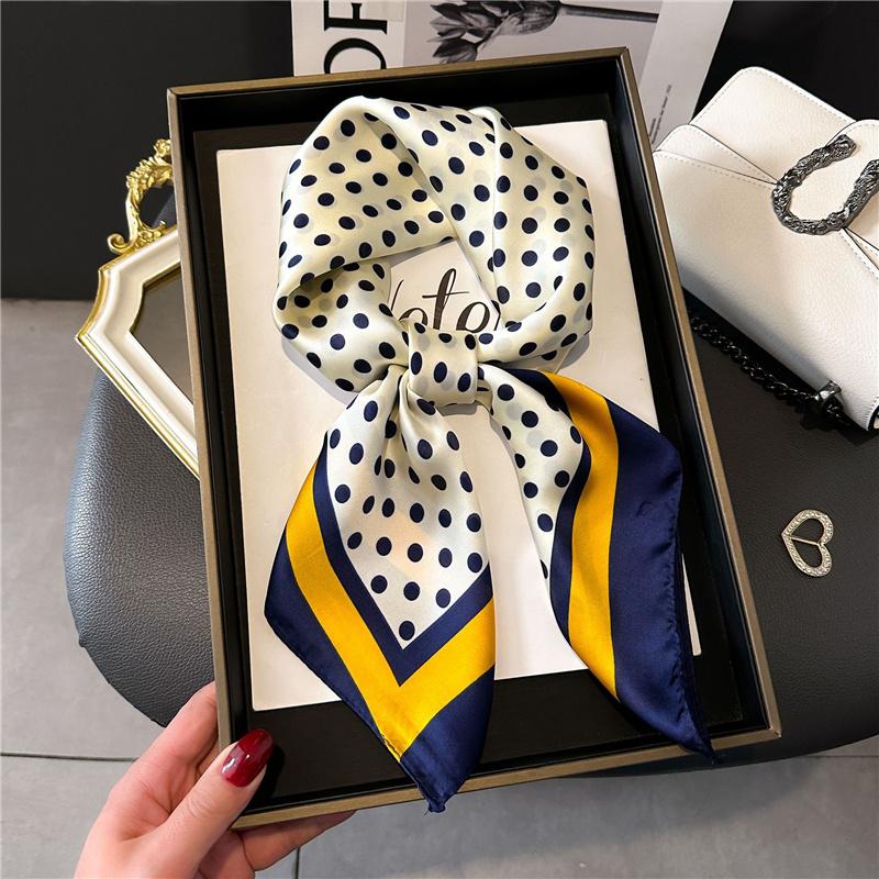 70*70cm Printed Square Scarf Women Kerchief Hairband Neckerchief Head Hijab Lady Headband Foulard Bag Ribbon