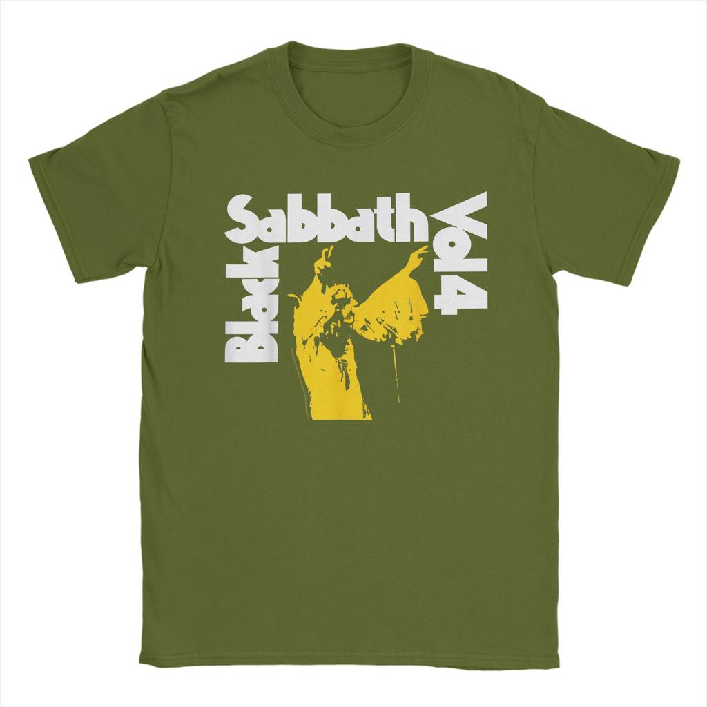 Футболка Black Sabbath Vol 4 Летняя Хэви-метал Рок-группа Потрясающие Футболки 100% Хлопок Футболка с коротким рукавом Повседневные Футболки