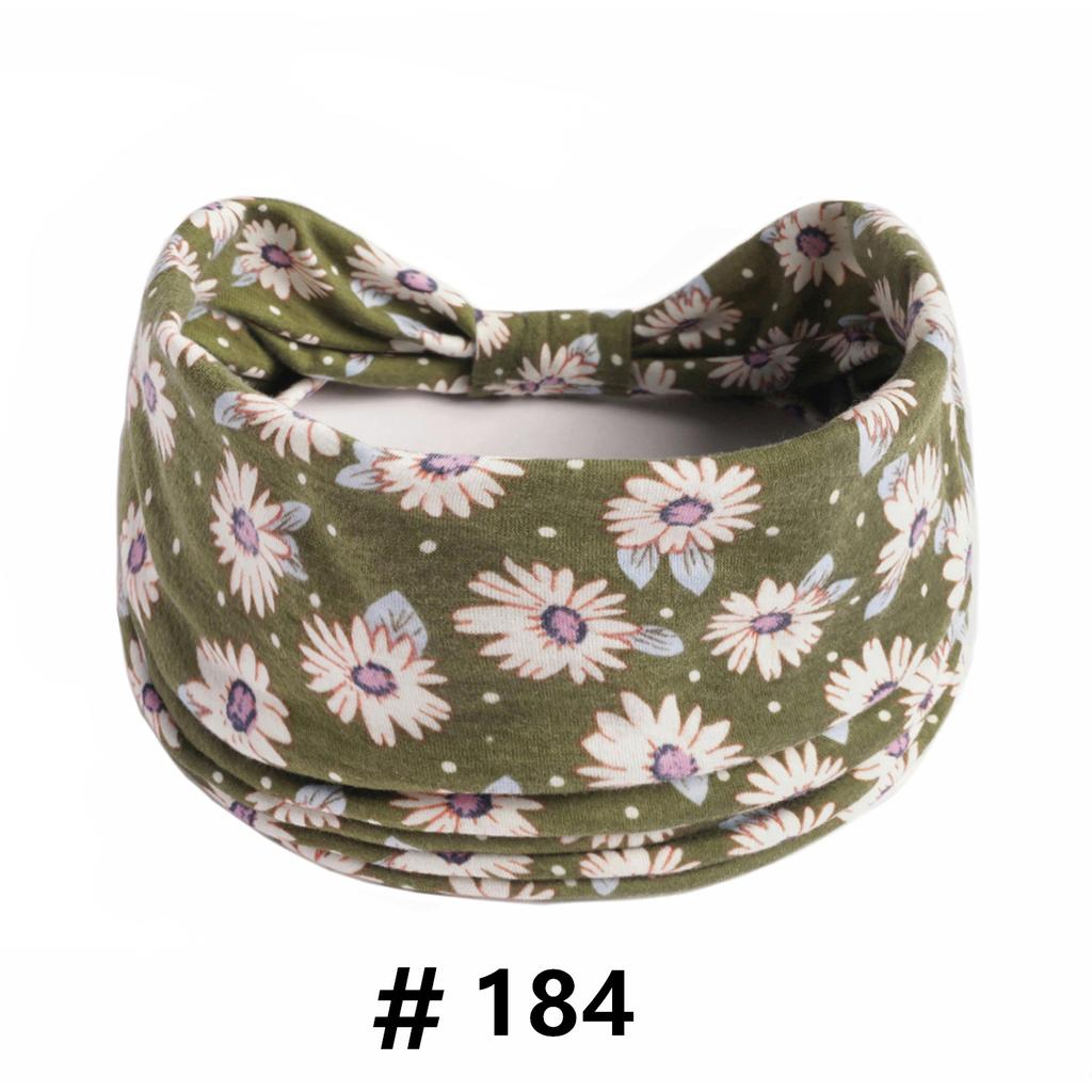 Бохо повязки на голову для женщин Хлопковые широкие повязки на голову Эластичная повязка для волос Нескользящая для тренировок Йоги Бега Тюрбан Головной убор Аксессуары для волос