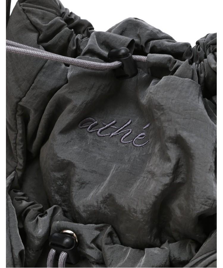 Athe Vanessabruno [Ruban] Dark Gray Ribbon Backpack And Shoulder Bag Mini Aaba5F941G3