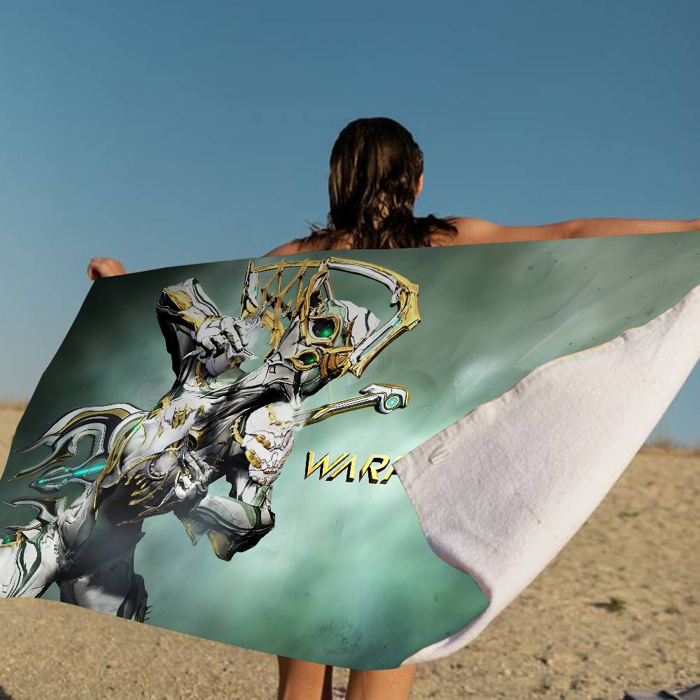 Игровой Аниме Полотенце для Пляжа Warframes Мягкое Впитывающее Кухонное Полотенце Детские Подарки Для Детей Путешествия Кемпинг Спортзал
