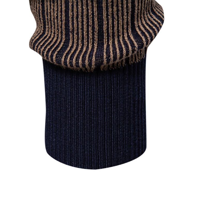 Callaway 2025 Осень и зима вышитый новый полувысокий ворот тонкий полосатый топ, модный качественный мужской свитер-пуловер