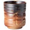 Керамическая большая чайная чашка в старом стиле Сигараки от Yamashita Crafts, 8,8×10,7 см (380 куб.см), Чайная чашка с прямыми стенками,