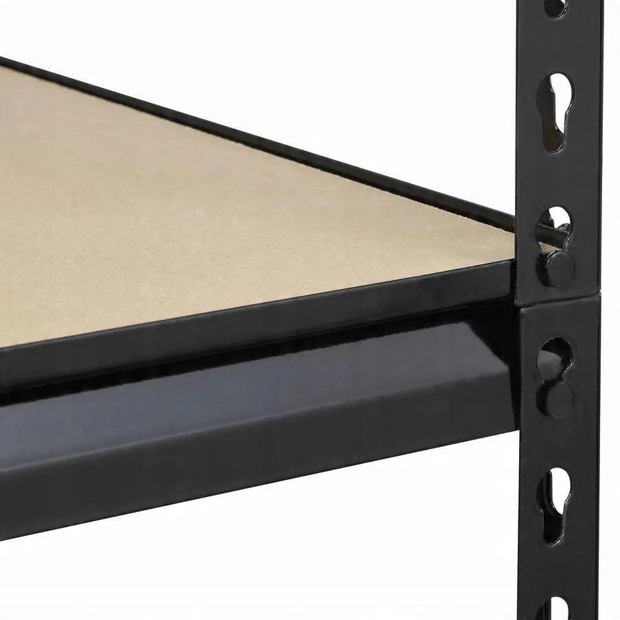 Regał Magazynowy Garażowy Czarny 5 Półek 875Kg 180X90X30 Szybki Montaż