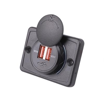 Двойной USB 3.1a Qc3.0 Автомобильное зарядное устройство Автомобильная розетка прикуривателя для морского мотоцикла Лодка Rv Модификация Зарядное устройство