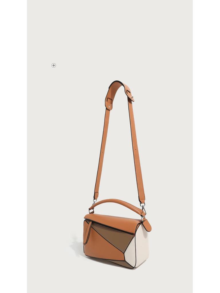 Сумка через плечо Xi Mengyao с геометрическим узором: Модная, большая, сумка через плечо в виде подушки