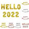 Elegant Gold Happy New Year 2022 Balloons Set For Festive Home Decorations
