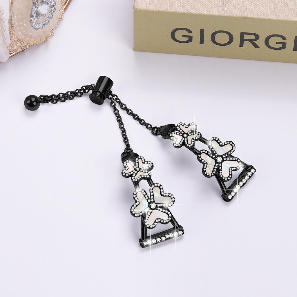 For Verizon Gizmo Watch 3 Metal Band Replacement Watch Strap Heart Clover Decor