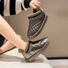 Fashion Winter Women's Plus Fleece Thick Warm Cotton Shoes for Women Fashion Casual Women Non-slip Short Cylinder Leather Ankle Boot