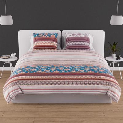 Комплект пододеяльников из хлопка 57 нитей/см2 240x220 см JAIPUR синий, Soleil d'Ocre