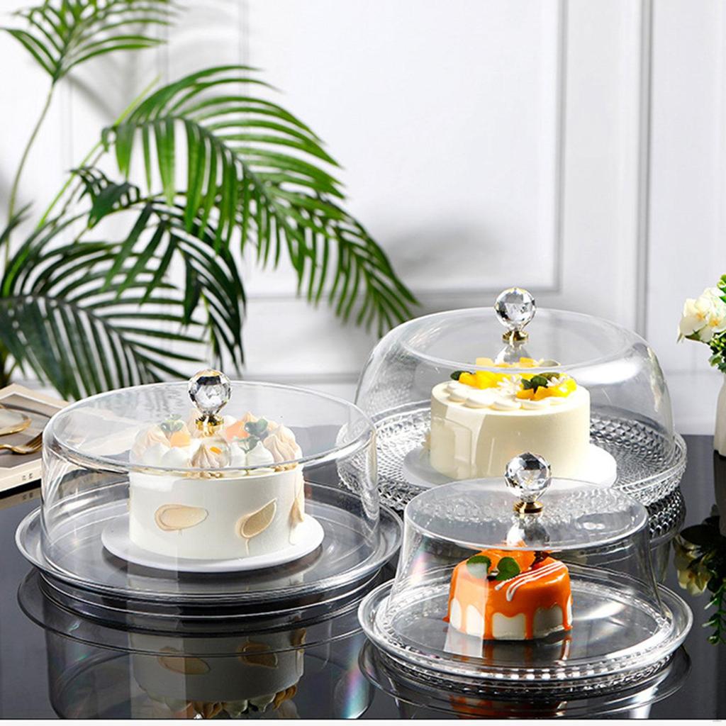 Акриловая подставка для торта с куполом, держателем для сервировочной тарелки и выпечкой