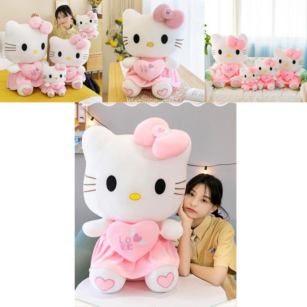 Cute Soft Hello Kitty Plush Toy W/ Cotton Filling 55/40/30 Cm