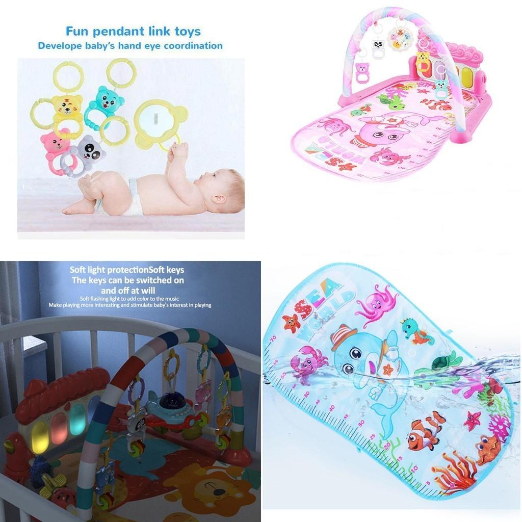 Fitness Newborn Rack And Interactive Pedal Piano Toy With Lights Music And