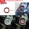 Для Acura MDX 2007-2013 Накладки-стикеры из настоящей мягкой углеродной ткани Кольцо вокруг замка зажигания автомобиля Аксессуары для декора автомобиля