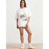 Oversized T Shirt Black Cat Face Print Casual Wear for Women