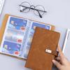 Business Card Holder 120 Card Slots Faux Leather Business Card Book Credit Card Protector Office