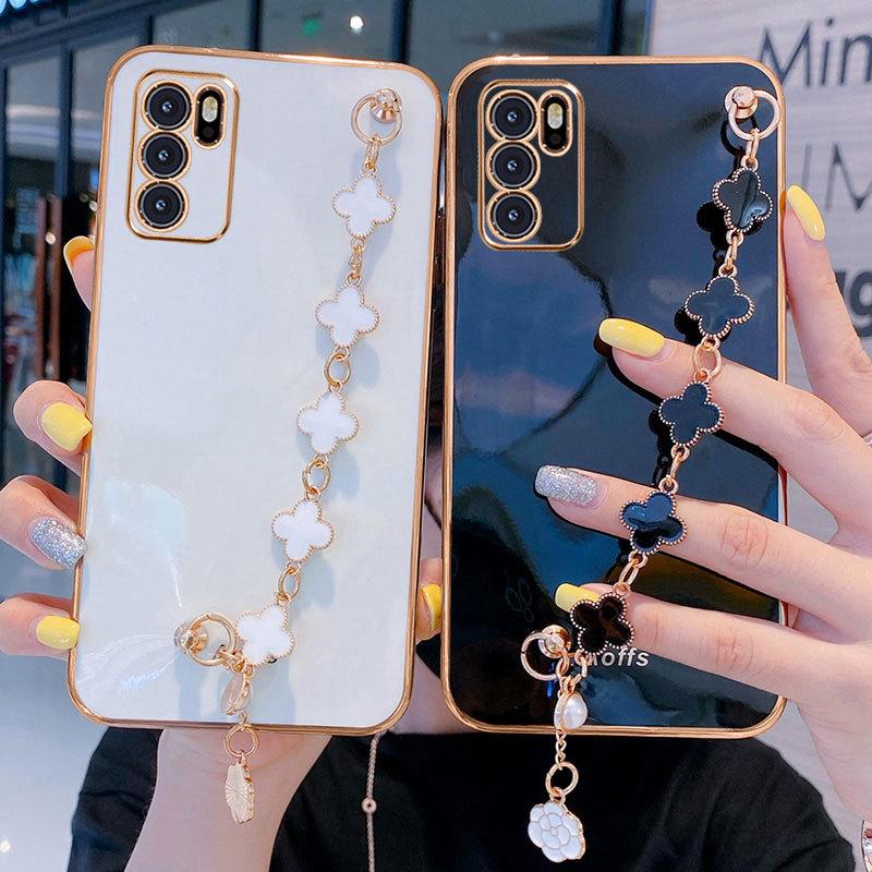 Подходит для чехла для iPhone 15 Promax, модного браслета-клевера, защитного чехла для Apple 13 14, 12XS creative
