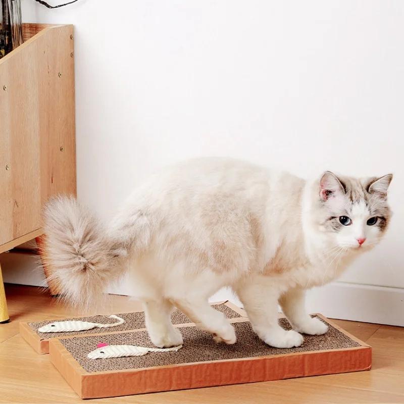 Cat Cardboard Mat Scraper Pet Cat Scratching Board Grinding Claw Toys for Cat Scratcher Cat Furniture Protector Cat Accesorios