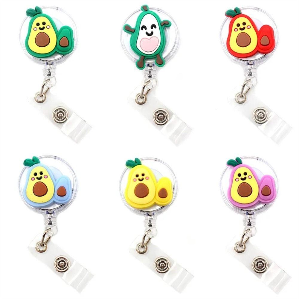 Silicone Fruits Nurse Badge Reel ID Card Retractable Badge Holder  Hospital Use