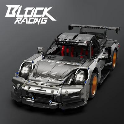 1:10 2076 шт., суперскоростной спортивный автомобиль MOC, роскошный серебряный гоночный автомобиль, строительные блоки, модель кирпичной игрушки, рождественские подарки для мальчиков, парня, взрослого