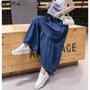 Plus Size Women Spring Summer Casual High Waist Cake Mid Length Skirt Package Hip Denim Skirt