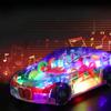 Light Up Transparent Car Toy for Kids, BumpToy Car with Colorful Moving Gears, Music, and LED, Educational Toy for Kids, Great Birthday Gift