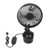 Car Fan Powerful Low Noise 3 Speeds Adjustable Portable USB Powered Fan with Gooseneck for Car Trucks RVs Bus