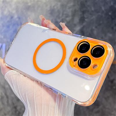Чехол MagSafe для iPhone 17 16 15 14 13 Pro Max Магнитный Прозрачный Беспроводная Зарядка Чехлы для Телефона для iPhone Air 16 Plus Чехол