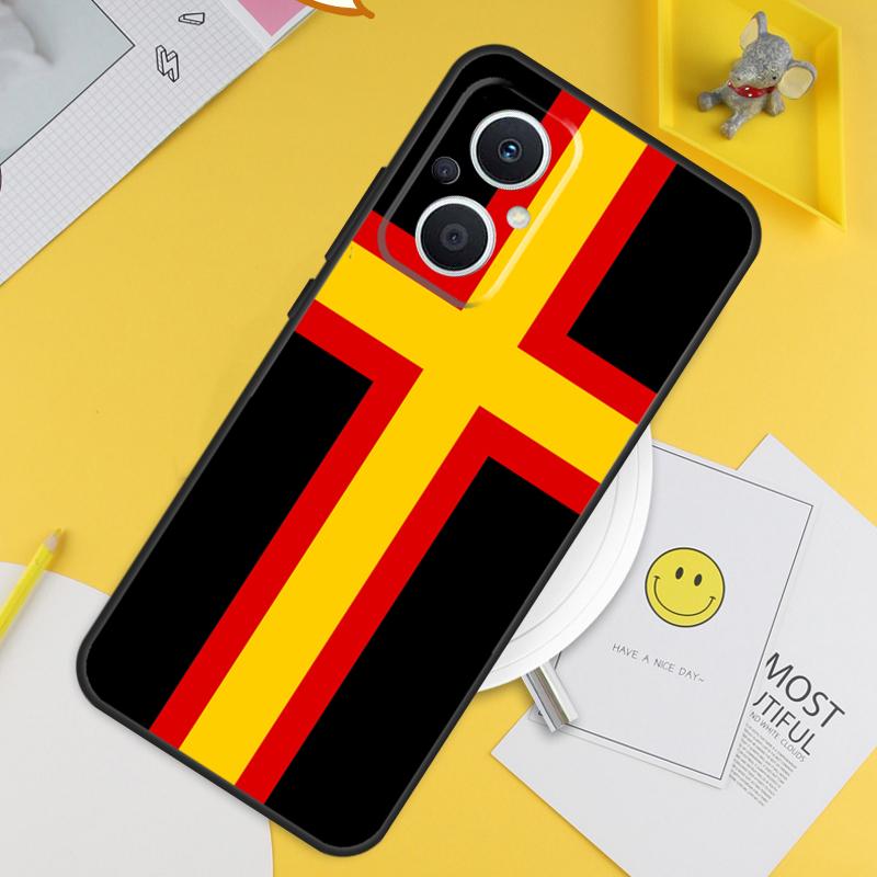 Баннер Флаг Германии Для OPPO Reno 13F 11F 12F 14F 10 11 12 13 14 Pro 8T 7 8 Lite OPPO Find X8 X6 X5 X9 Pro Чехол