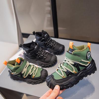 Ботильоны для девочек с толстой хлопковой подошвой для тепла