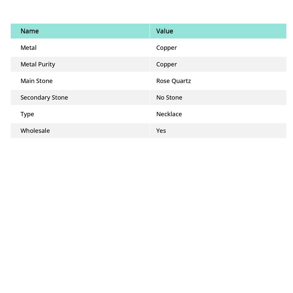 Rose Quartz Gemstone Handmade Copper Wire Wrap Jewelry Necklace 18" b0d34