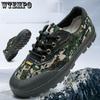 Камуфляжные туфли для мужчин, походов на открытом воздухе, бездорожья, дышащие, для строительства, мастерской, кухни, противоскользящие, низкие рабочие туфли