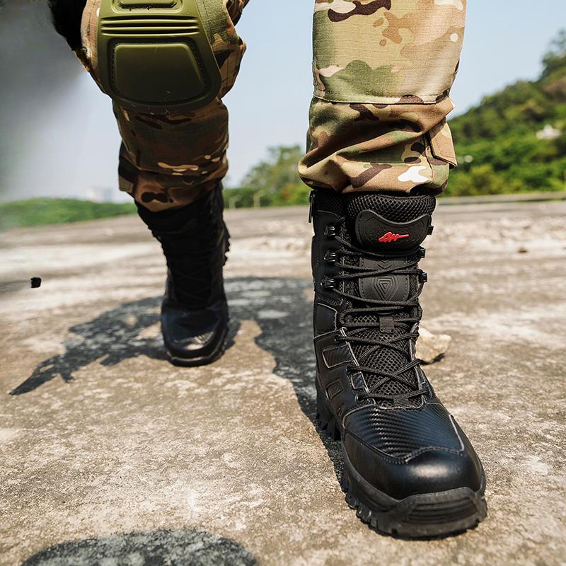 39-47 Men's Boots Desert Military Boots Ankle Outdoor Work Boots Male Non Slip Hiking Climbing Shoes