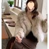 Новая осенне-зимняя утолщенная, легкая и короткая куртка из искусственного меха женская модная интегрированный воротник знаменитость маленький мужчина