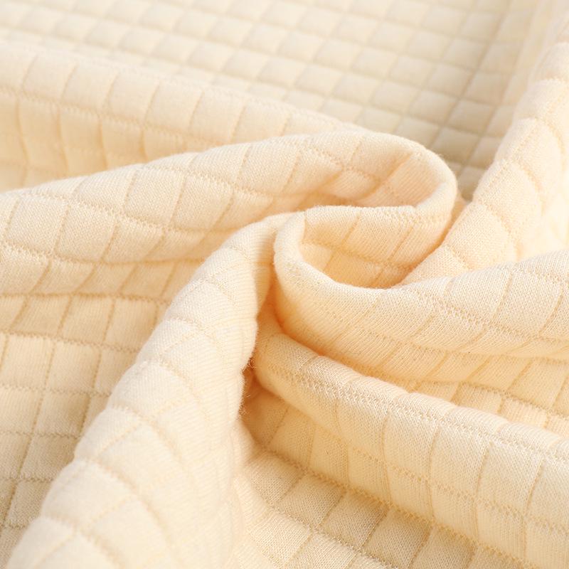 Square Grid Air Layer Jacket: Wire-Padded Polyester-Ammonia Fabric for Casual Home Wear.