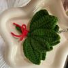 Yousheng Woven Keychain Handmade Pomelo Leaf Design Lucky Charm Keychain Hand-Crocheting Decorative Pendant Car Backpack Accessories
