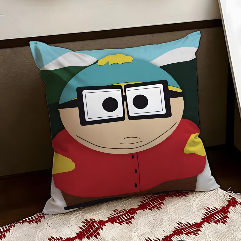 Cartoon Anime SSouth PPark Cushion Cover Reversible Soft Durable Pillow Cover Home Car MultiScene Use for Daily Comfort