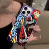 Горячий C-Coca Напитки C-Cola Для IPhone 17 16 15 14 Plus 13 12 11 Pro Max Матовый Цветной Серебристый Чехол для Телефона