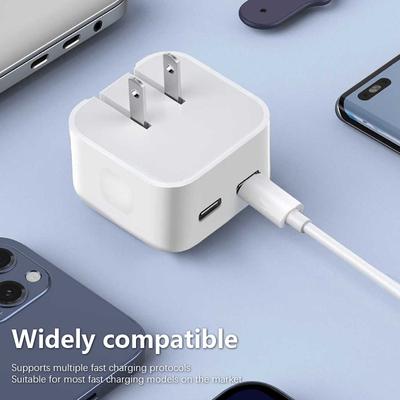 Зарядное устройство USB Type-C 50 Вт, двойное PD, портативное, USB-C, поддержка быстрой зарядки Type-C PD для iPhone 15 14 13 12 Pro Max 11 X, планшета