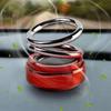 Solar Energy Car Aromatherapy Air Freshener Double Rings Rotary Suspension Rotating Dashboard Ornament Auto Diffuser Perfume
