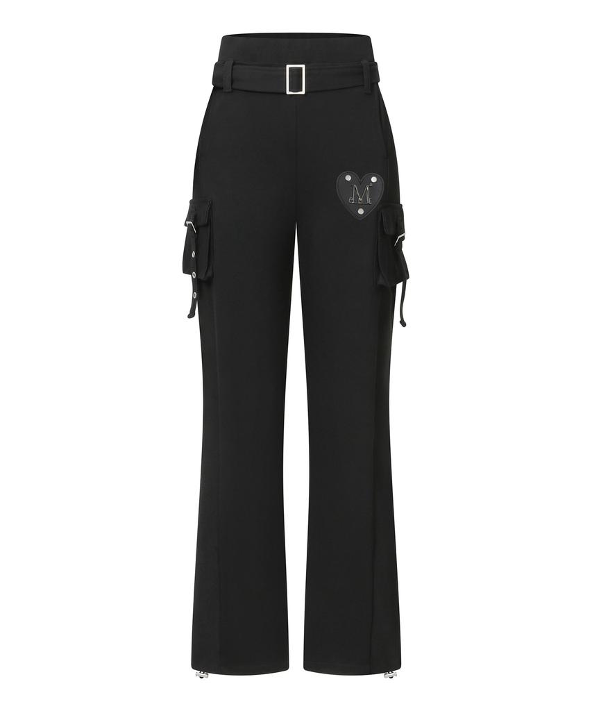MUCENT Molve Metal Logo Belted Sweatpants (2 Colors)