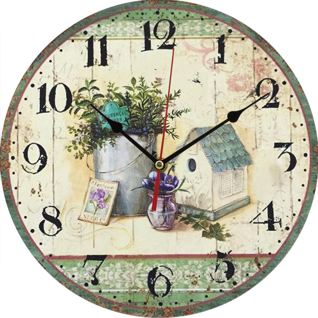 Creative Wooden Wall Clock 30 Cm MDF Wall Clock Mute Quartz Clock Living Room Wall Clock