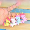 Rainbow Unicorn 3D Pony Keychain - Soft Cartoon Keychain for Schoolbags, Great Gift for Kids