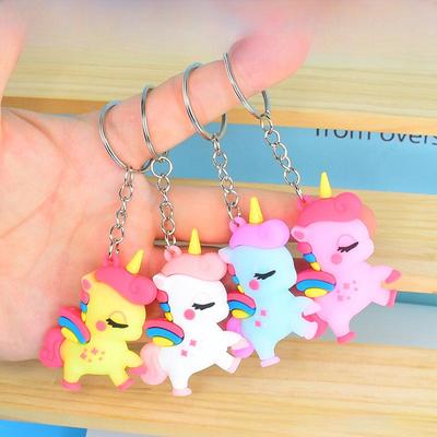 Брелок Rainbow Unicorn 3D Pony - мягкий мультяшный брелок для школьных ранцев, отличный подарок для детей