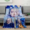 1Pc billieeilish Print Flannel Blanket, High quality Comfortable for All Seasons, Warmth and Comfort, Perfect for Christmas Gifts