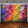 2D Colorful Daisy Flower Wall Butterfly Photography Backdrop Floral Background Banner